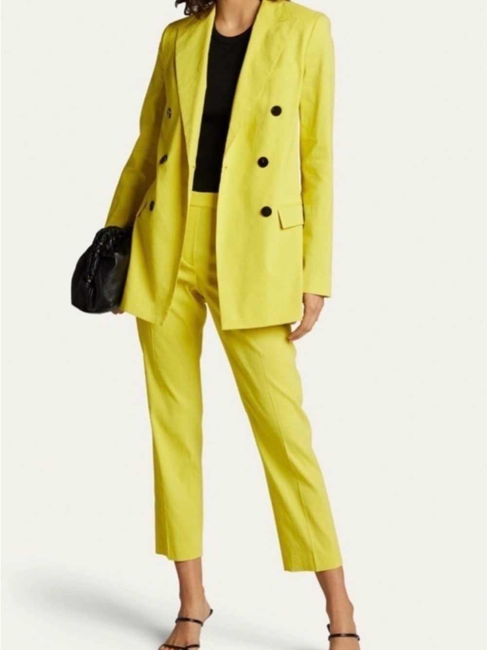 NWT Theory DB Tailor Jacket in Bright Lime Eco Crunch Wash